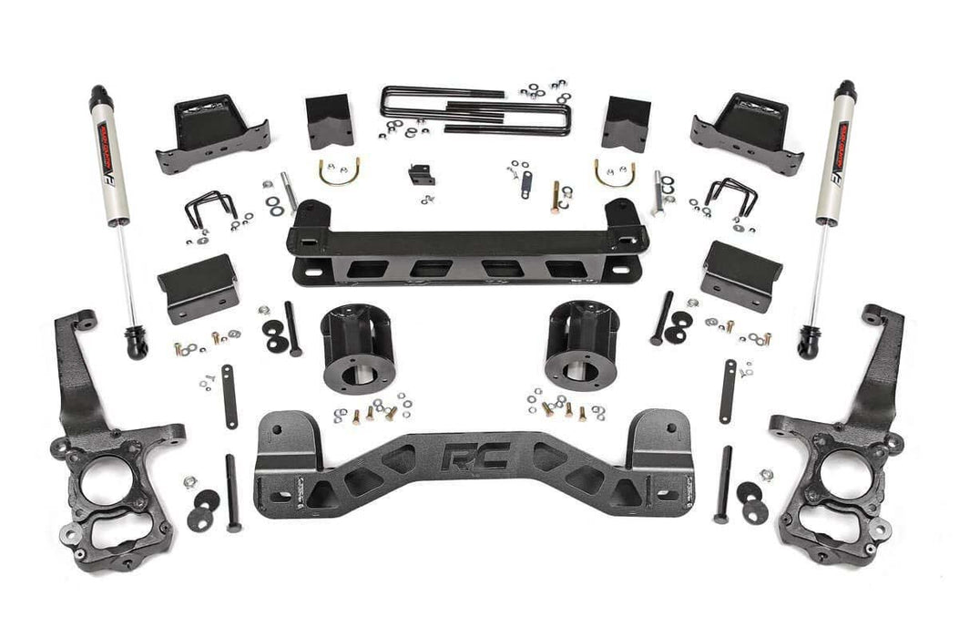 Rough Country 57370 6 Inch Suspension Lift Kit w/V2 Shocks 11-14 F-150 Rough Country - Truck Part Superstore