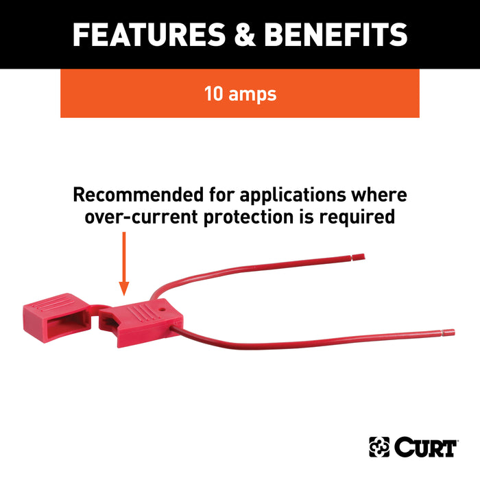 CURT 58470 CURT 58470 Splice-In Inline Fuse Holders; 12-Pack - Truck Part Superstore