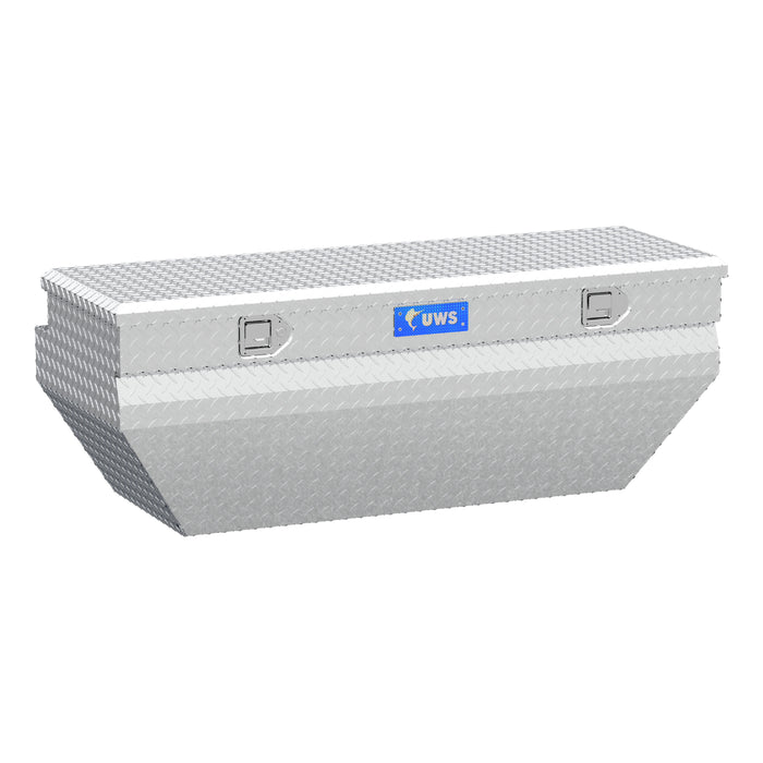 UWS TBC-55-WN Bright Aluminum 55in. Wedged Angled Utility Chest Box (LTL Shipping Only) - Truck Part Superstore