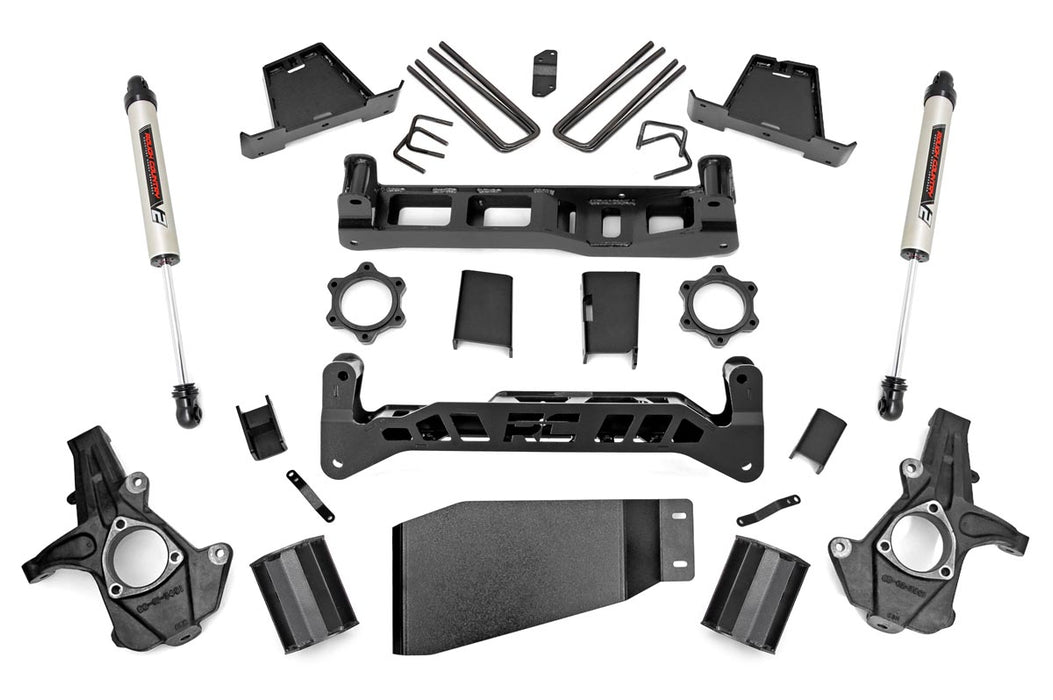 Rough Country 26470 7.5 Inch Suspension Lift Kit Strut Spacer w/V2 Shocks 07-13 Silverado/Sierra 1500 Rough Country - Truck Part Superstore