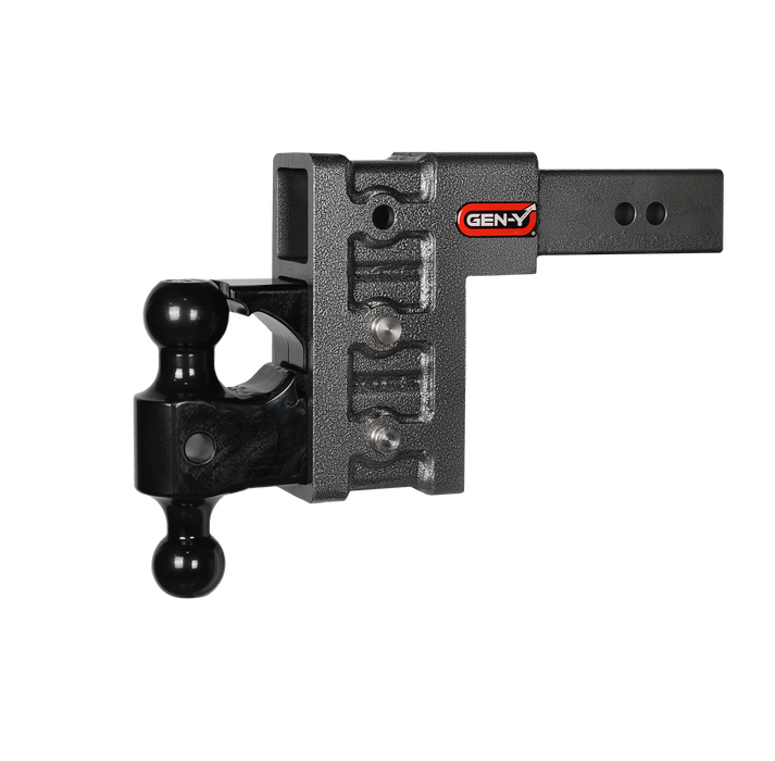 GEN-Y Hitch GH-623 MEGA-DUTY 2.5" Shank 6" Drop 3K TW 21K Hitch with Dual-Ball & Pintle Lock - Truck Part Superstore