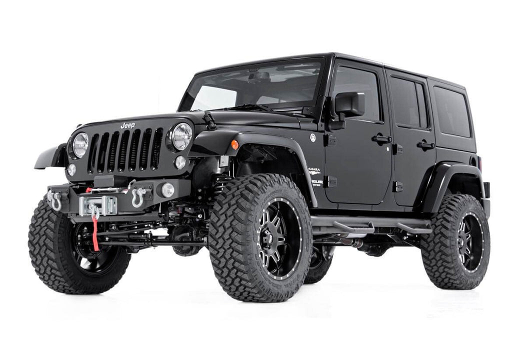Rough Country 1062 Jeep Hybrid Stubby Winch Bumper w/Fog Mounts 07-18 Wrangler JK Rough Country - Truck Part Superstore
