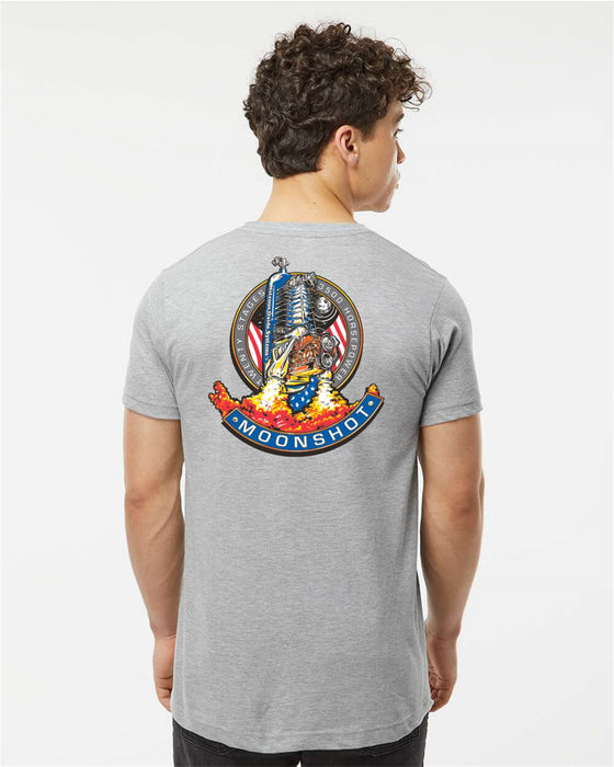 NOS/Nitrous Oxide System 10293-MDHOL T-Shirt; NOS Moonshot Tee; Heather Gray; Medium; - Truck Part Superstore