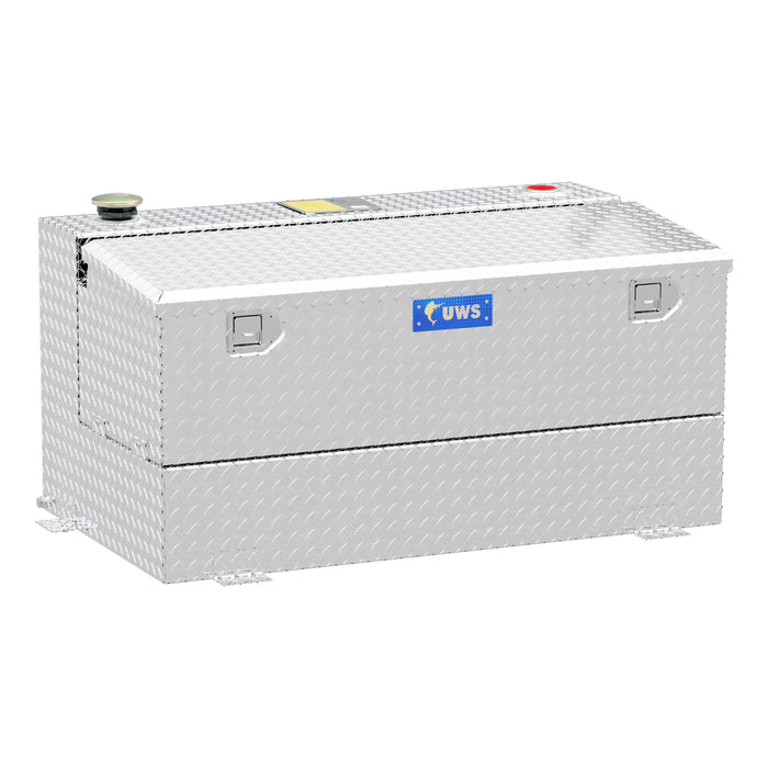UWS TT-75-COMBO 75-Gallon Combo Bright Aluminum Transfer Tank - Truck Part Superstore