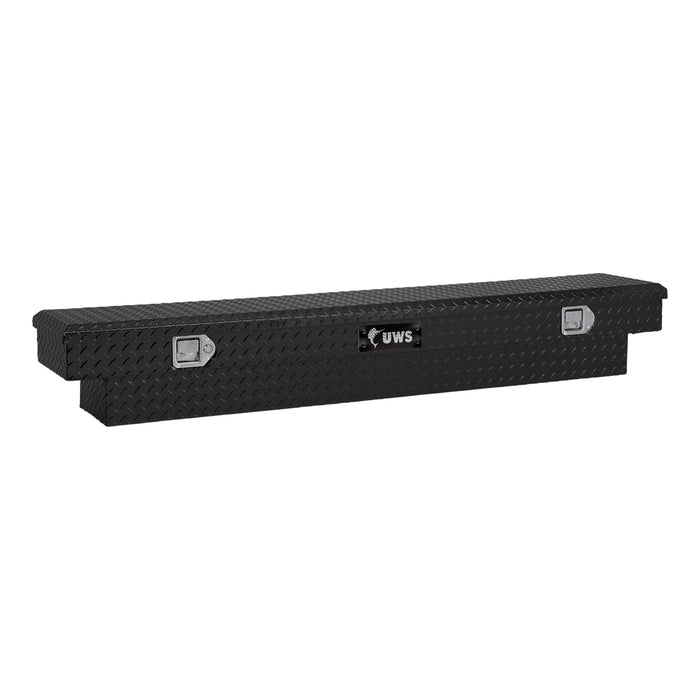 UWS TBS-72-SL-BLK Gloss Black Aluminum 72in. Slim-Line Crossover Truck Tool Box (LTL Shipping Only - Truck Part Superstore