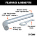 CURT 21507 Heavy-Duty 5/8in. Hitch Pin with Groove (2-1/2in. or 3in. Receiver; Zinc) - Truck Part Superstore