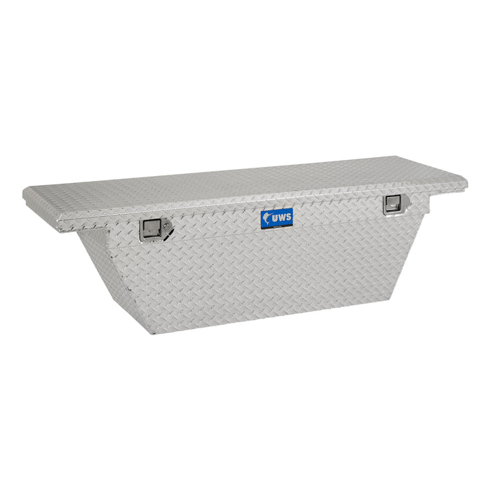 UWS TBSD-60A-LP Bright Aluminum 60in. Deep Angled Truck Tool Box; Low Profile (LTL Shipping Only - Truck Part Superstore