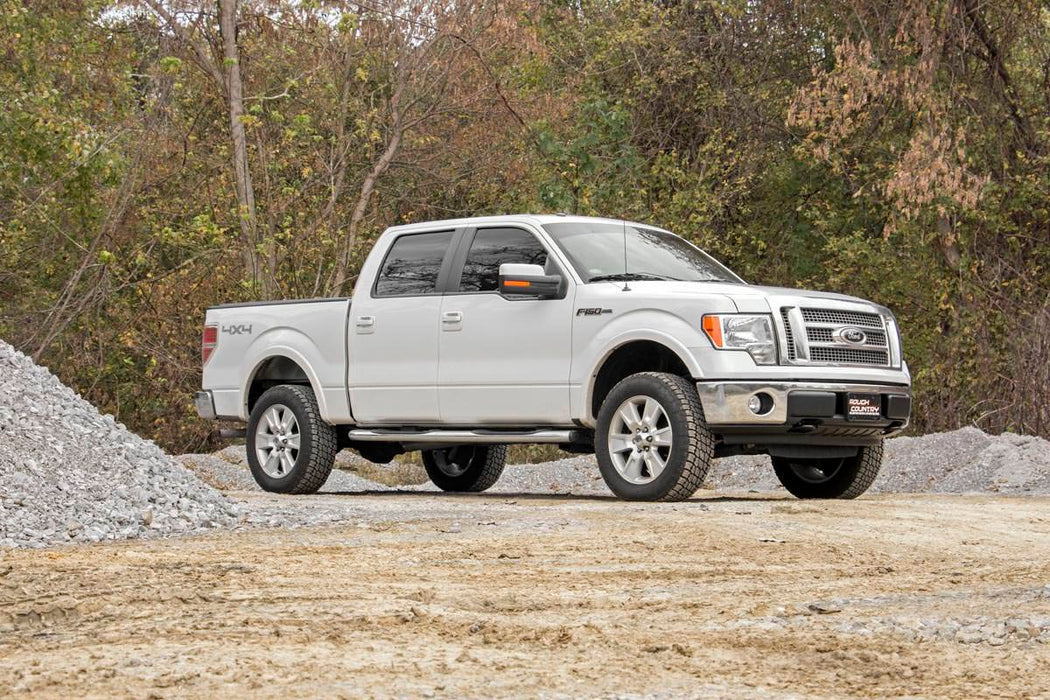Rough Country 568RED 2 Inch Leveling Billet Strut Extensions 09-13 F-150 Red Rough Country - Truck Part Superstore