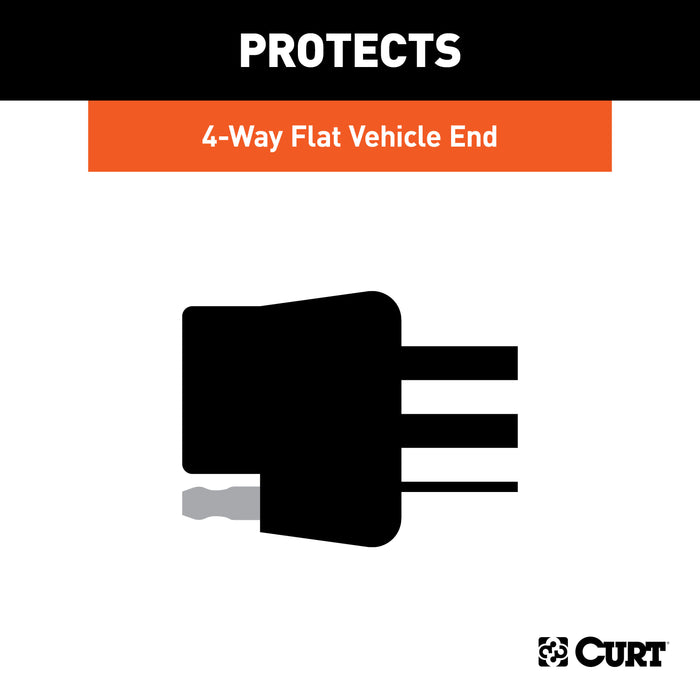 CURT 58201 CURT 58201 Vehicle-Side 4-Pin Flat Trailer Wiring Harness Connector Dust Cover - Truck Part Superstore