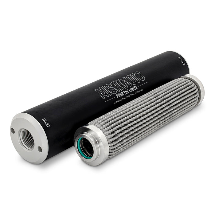 Mishimoto MMFF-HF-S010 Mishimoto High-Flow-10AN Fuel Filter, 10-Micron Stainless-Steel Insert - Truck Part Superstore
