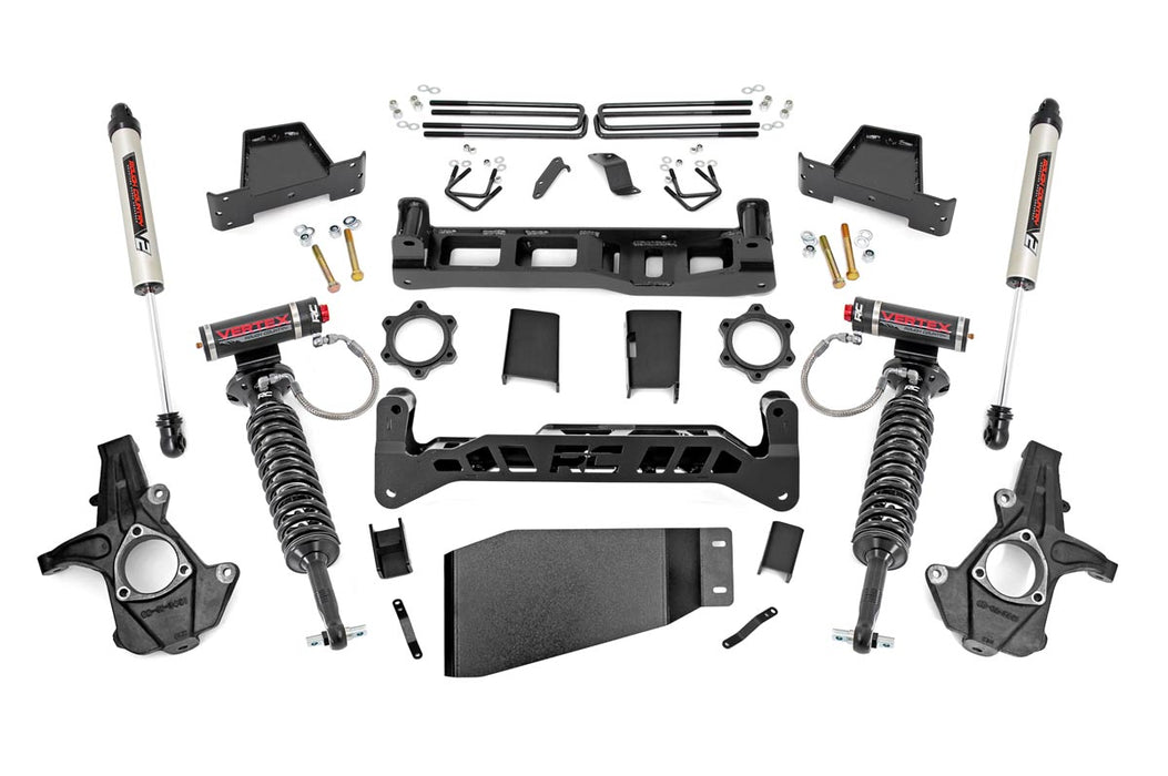 Rough Country 26457 7.5 Inch Suspension Lift Kit Vertex & V2 Monotube Shocks 07-13 Silverado/Sierra 1500 - Truck Part Superstore