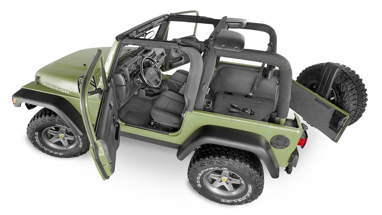 BedRug BTJL18F4 JEEP BEDTRED 18+JL 4 DOOR BEDTRED 3 PC FRONT FLOOR KIT - Truck Part Superstore