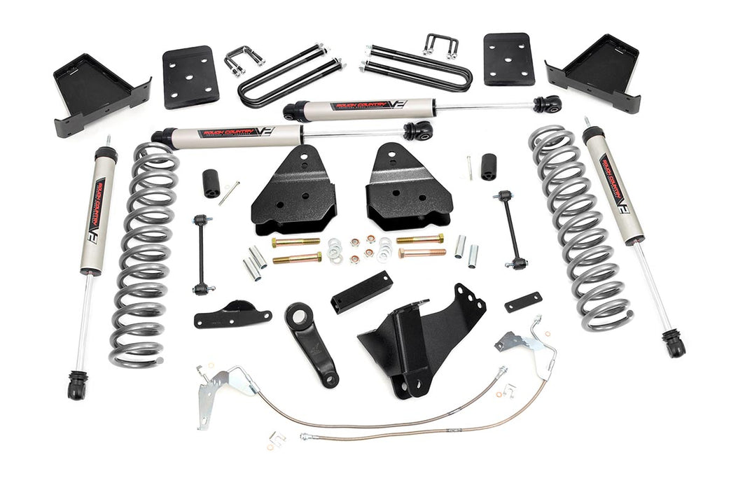 Rough Country 47870 4.5 Inch Suspension Lift Kit w/V2 Shocks 08-10 F-250/350 4WD Rough Country - Truck Part Superstore