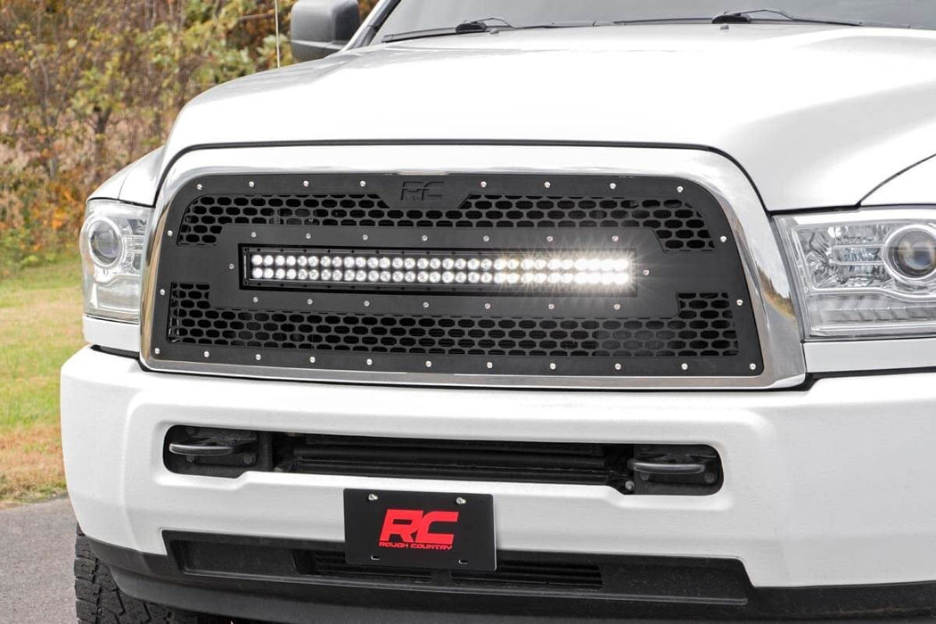 Rough Country 70152 Dodge Mesh Grille w/30 Inch Dual Row Black Series LED 13-18 RAM 2500/3500 Rough Country - Truck Part Superstore