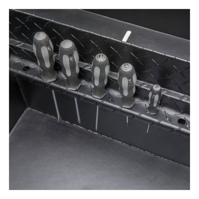 UWS TBS-69-MB Matte Black Aluminum 69in. Crossover Truck Tool Box (LTL Shipping Only) - Truck Part Superstore
