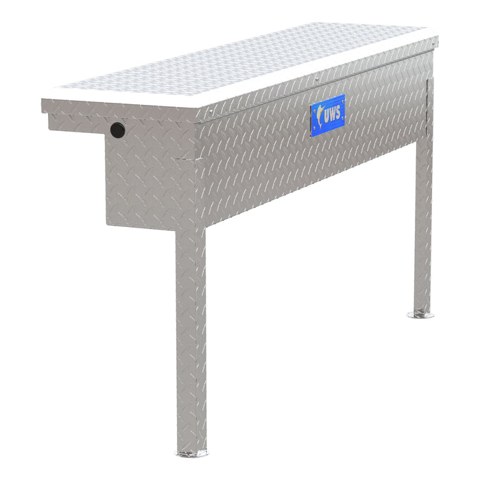 UWS EC30201 Bright Aluminum 48in. Truck Side Tool Box with Low Profile (Heavy Packaging) - Truck Part Superstore
