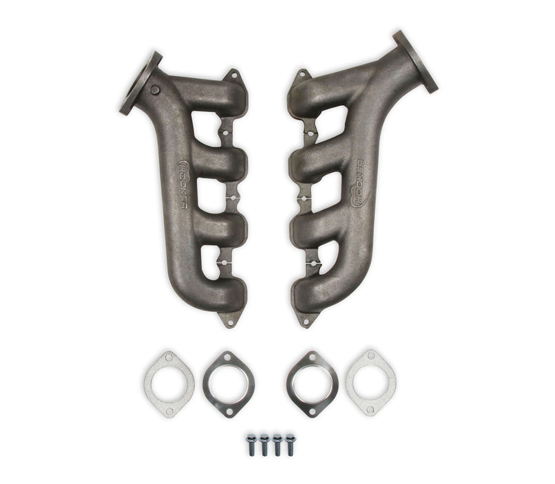 Hooker BHS516 Hooker Exhaust Manifolds; Fits GM LT Swap Cast Iron; 2.5 in. Outlet; Raw; - Truck Part Superstore