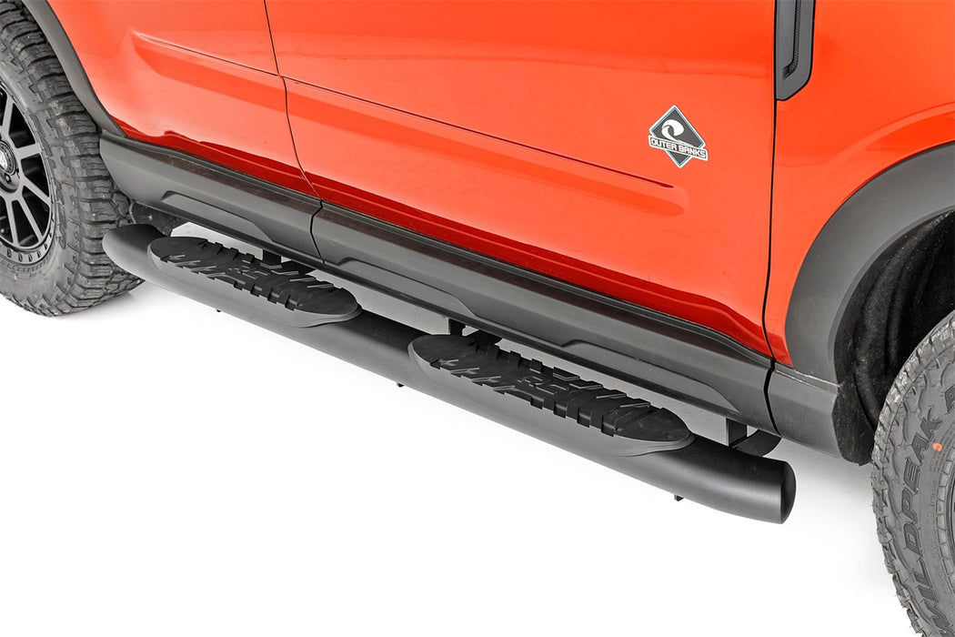 Rough Country 21006 Oval Nerf Step 4.5 Inch Crew Cab Black 21-22 Ford Bronco Sport 4WD Rough Country - Truck Part Superstore
