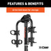 CURT 18029 Hitch-Mounted Bike Rack (2 Bikes; 1-1/4in. or 2in. Shank) - Truck Part Superstore