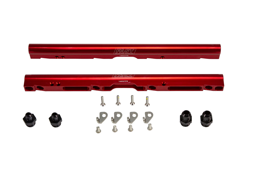 FAST 146027-KIT Red Billet Fuel Rail Kit for LS3/L76 and LS7 LSXr 102mm Intake Manifolds - Truck Part Superstore