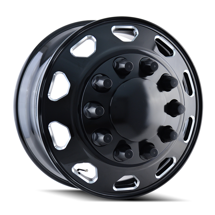 IONBILT IB02-24810MF IB02 (IB02) FRONT BLACK/MILLED SPOKES 24.5X8.25 10x285.75 168MM 220.1MM - Truck Part Superstore