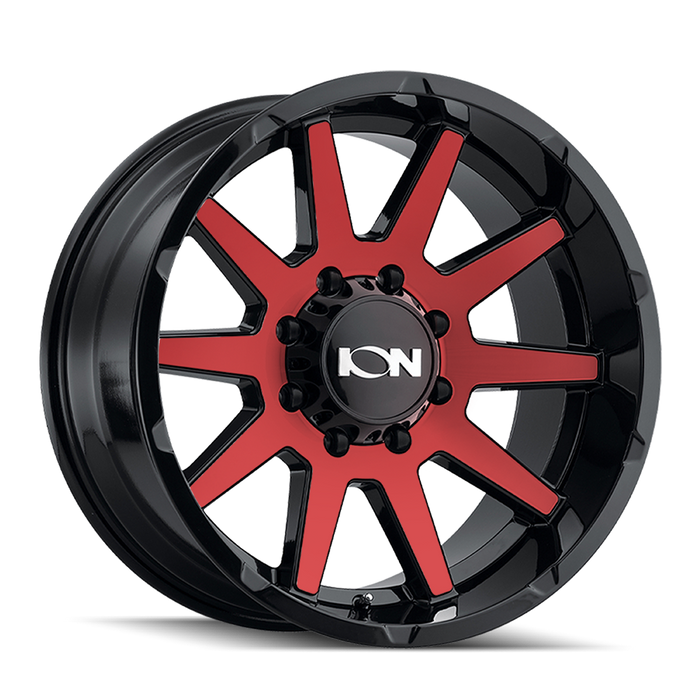 ION 143-2936BTR18 143 (143) GLOSS BLACK/RED MACHINED 20X9 6-135 18mm 87.1mm - Truck Part Superstore
