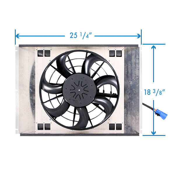 Northern Radiator Z40134 Single 16 Inch Brushless Fan/Shroud Combo - Truck Part Superstore