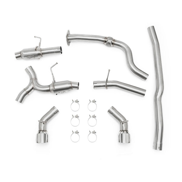 Mishimoto MMEXH-CAM4-16DTPP Dual Tip Pro Cat-Back Exhaust, fits Chevrolet Camaro 2.0T 2016+ - Truck Part Superstore