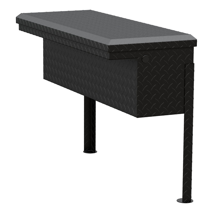 UWS TBSM-36-LP-MB Matte Black Aluminum 36in. Truck Side Tool Box; Low Profile (LTL Shipping Only) - Truck Part Superstore