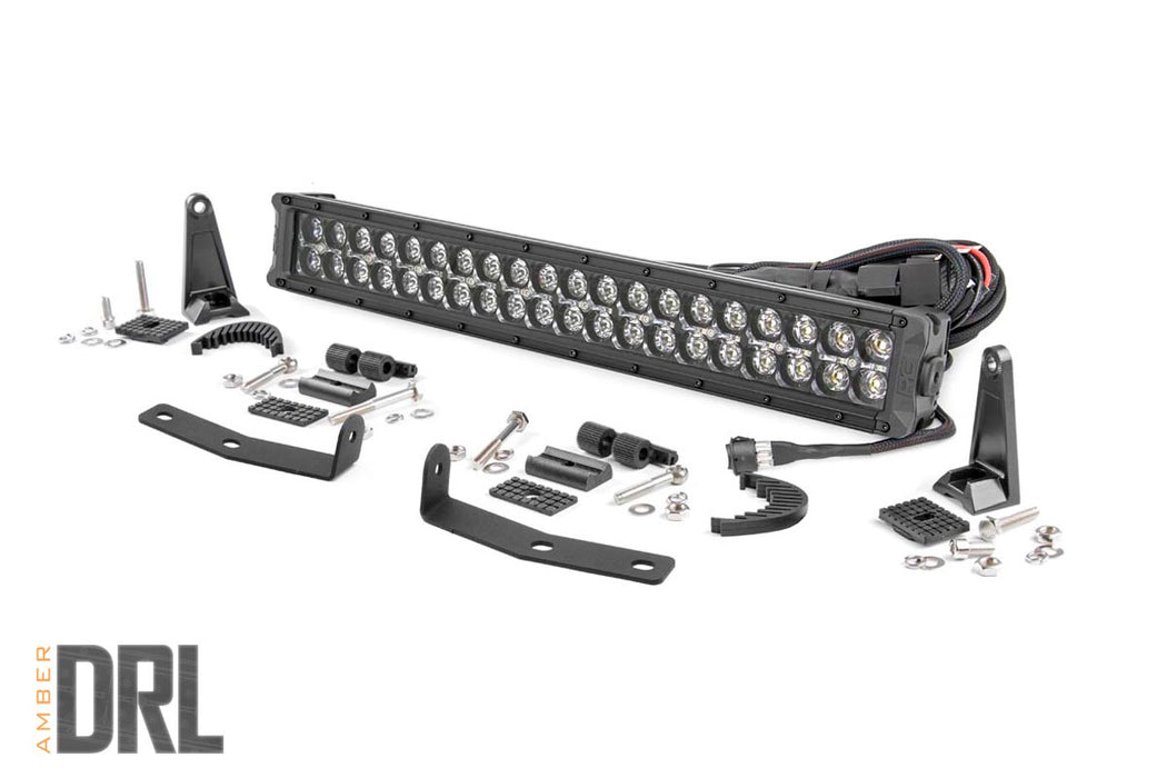 Rough Country 70645DRLA Nissan 20 Inch LED Bumper Kit Black Series w/Amber DRL 16-20 Titan XD Rough Country - Truck Part Superstore
