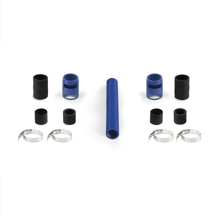 Mishimoto MMAH-U12BL Universal Flexible Stainless Steel Radiator Hose Kit, 12", Blue - Truck Part Superstore