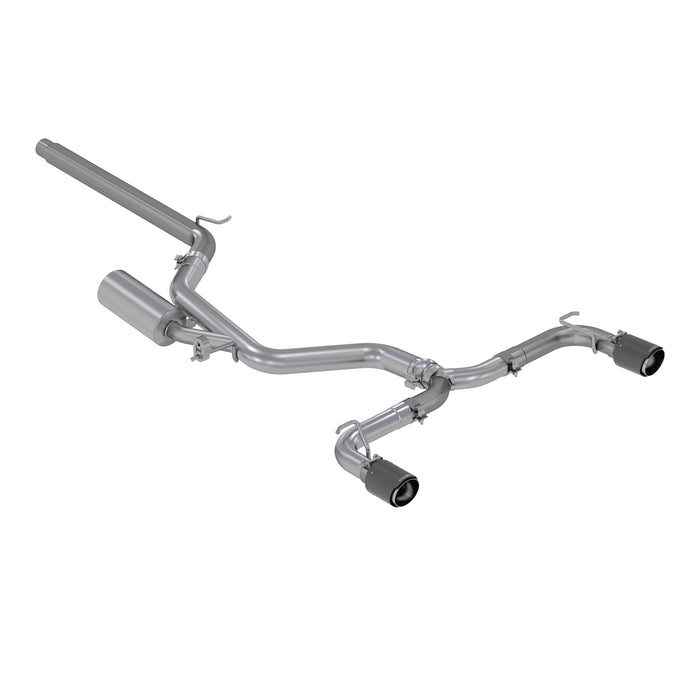 MBRP S46063CF 2015-2021 Volkswagen Golf Pro Series 3 Inch Cat Back Dual Split Rear Exit T304 Stainless Steel with Carbon Fiber Tips Exhaust System MBRP - Truck Part Superstore