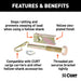 CURT 22315 Anti-Rattle Hitch Pin and Shim (Fits 1-1/4in. Receiver with 1/2in. Hole) - Truck Part Superstore