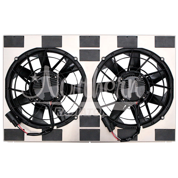 Northern Radiator Z40132 Dual 12 Inch Brushless Fan/Shroud Combo - Truck Part Superstore