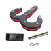 GEN-Y Hitch GH-0071-R Hulk 2.0 Tow Hook 16K 2" Shank Black/Red Reducer Sleeve, Pin & Clip - Truck Part Superstore