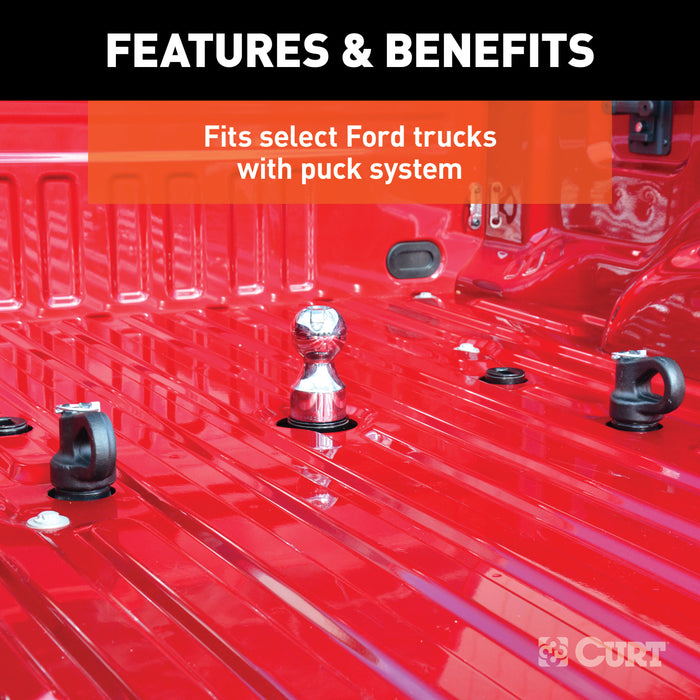 CURT 60634 OEM Puck System 3in. Gooseneck Ball; Chevrolet; Ford; GMC; Nissan; Ram (38K) - Truck Part Superstore
