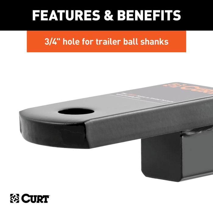 CURT 45518 Class 2 Ball Mount (1-1/4in. Shank; 3;500 lbs.; 1-1/4in. Drop; 6-3/4in. Long) - Truck Part Superstore