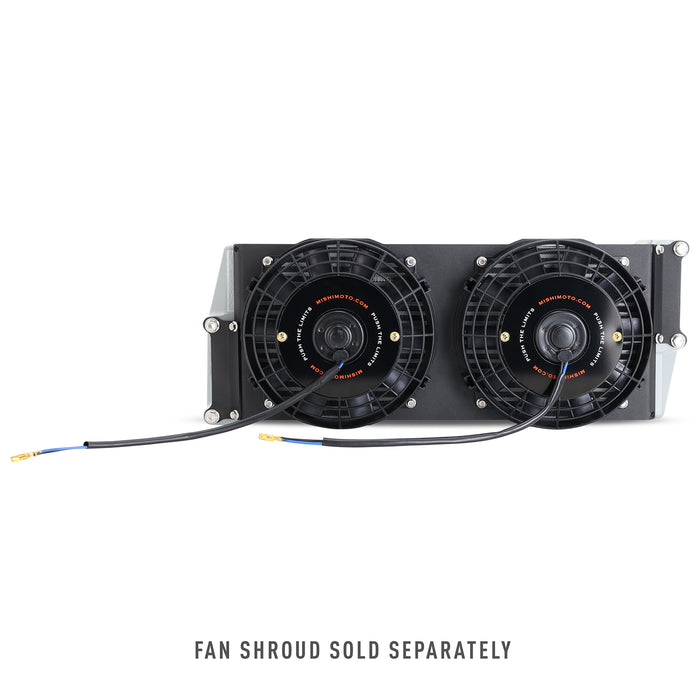 Mishimoto MMOC-OO-17SL Universal Heavy-Duty Bar-and-Plate Oil Cooler, 17in Core, Opposite-Side Outlets - Truck Part Superstore