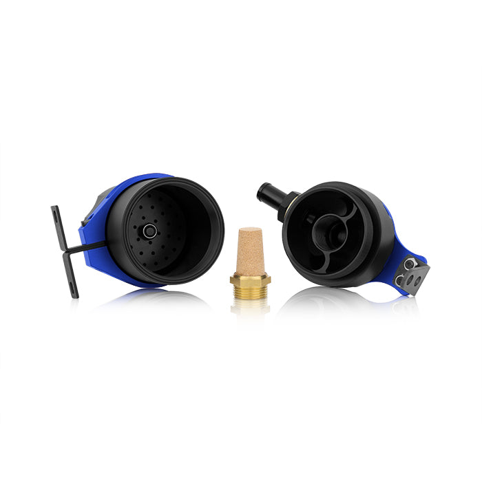 Mishimoto MMBCC-UNI-BL Mishimoto Baffled Oil Catch Can, Blue - Truck Part Superstore