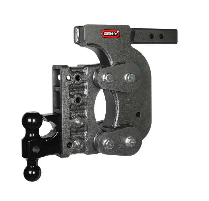 GEN-Y Hitch GH-1424 The BOSS TORSION-FLEX 2" Shank 12.5" Drop 1.7K TW 16K Hitch Dual-Ball Pintle - Truck Part Superstore