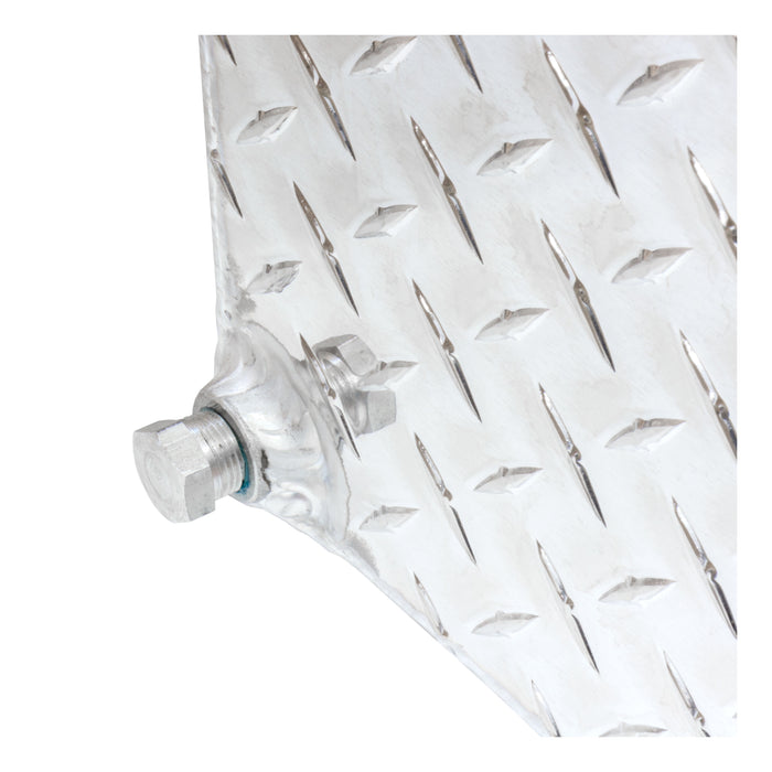 UWS TT-100-RT-T-P Transfer Tank; 100 Gallon; Non Flammable Liquid; Rectangular; Bright Aluminum; - Truck Part Superstore