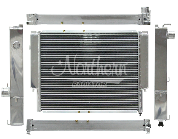 Northern Radiator 205224 Sport Compact Radiator - 26 1/2 x 18 1/4 x 2 1/2 - Truck Part Superstore