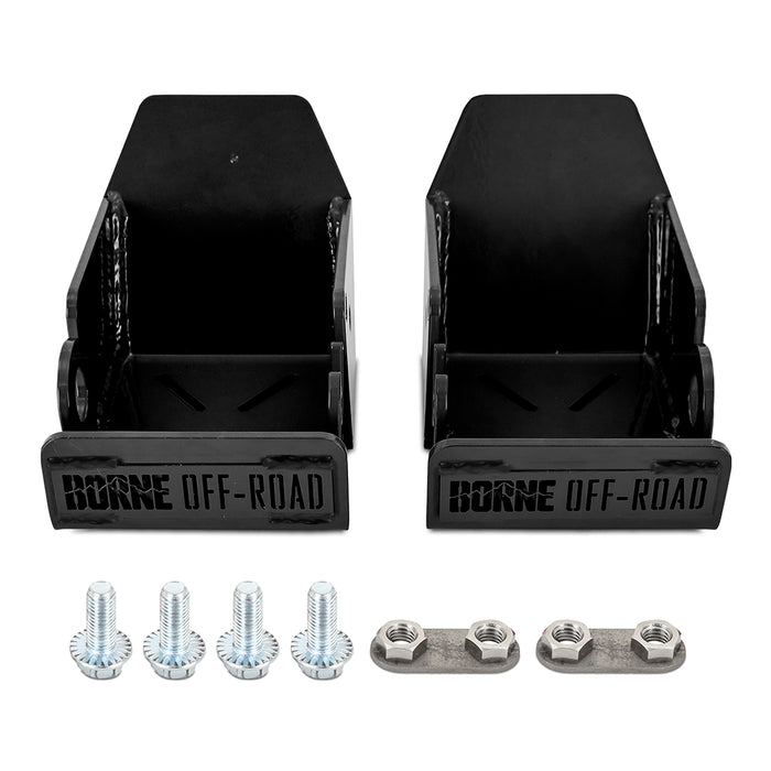 Mishimoto BNSD-BR-21RSBK Borne Off-Road Rear Shock Skid Plates, Fits 2021+ Ford Bronco, Black - Truck Part Superstore