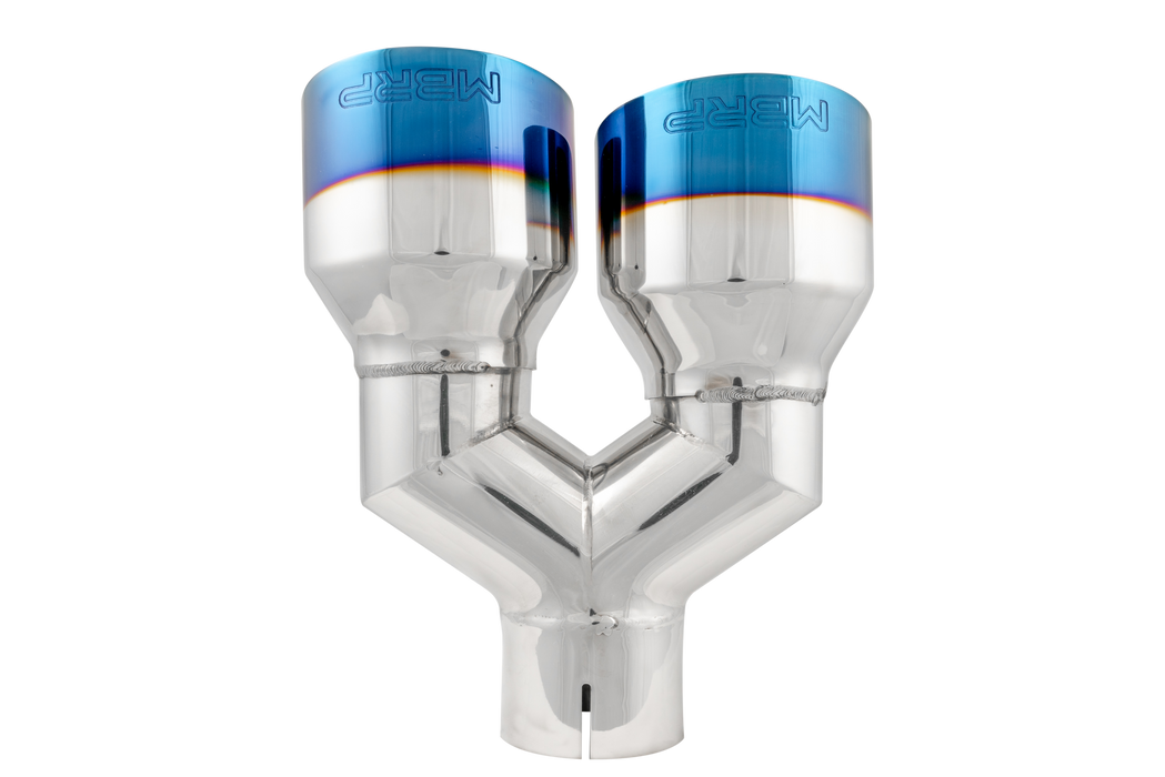 MBRP Exhaust T5178BE 2.5" Inlet Exhaust Tip. T304 Stainless Steel, Burnt End. - Truck Part Superstore