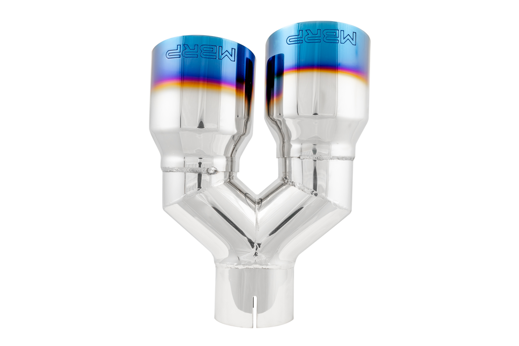 MBRP Exhaust T5170BE 2.5" Inlet Exhaust Tip. T304 Stainless Steel, Burnt End. - Truck Part Superstore