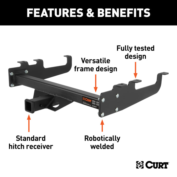 CURT 15510 Class 5 Multi-Fit Trailer Hitch with 2in. Receiver - Truck Part Superstore