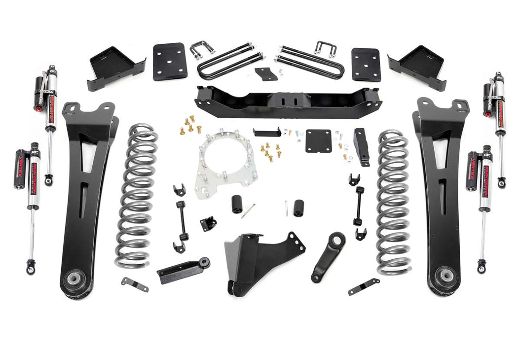 Rough Country 55850 6 Inch Suspension Lift Kit w/Radius Arms Vertex 17-19 F-250/350 4WD Diesel 4 Inch Axle w/o Overloads Rough Country - Truck Part Superstore