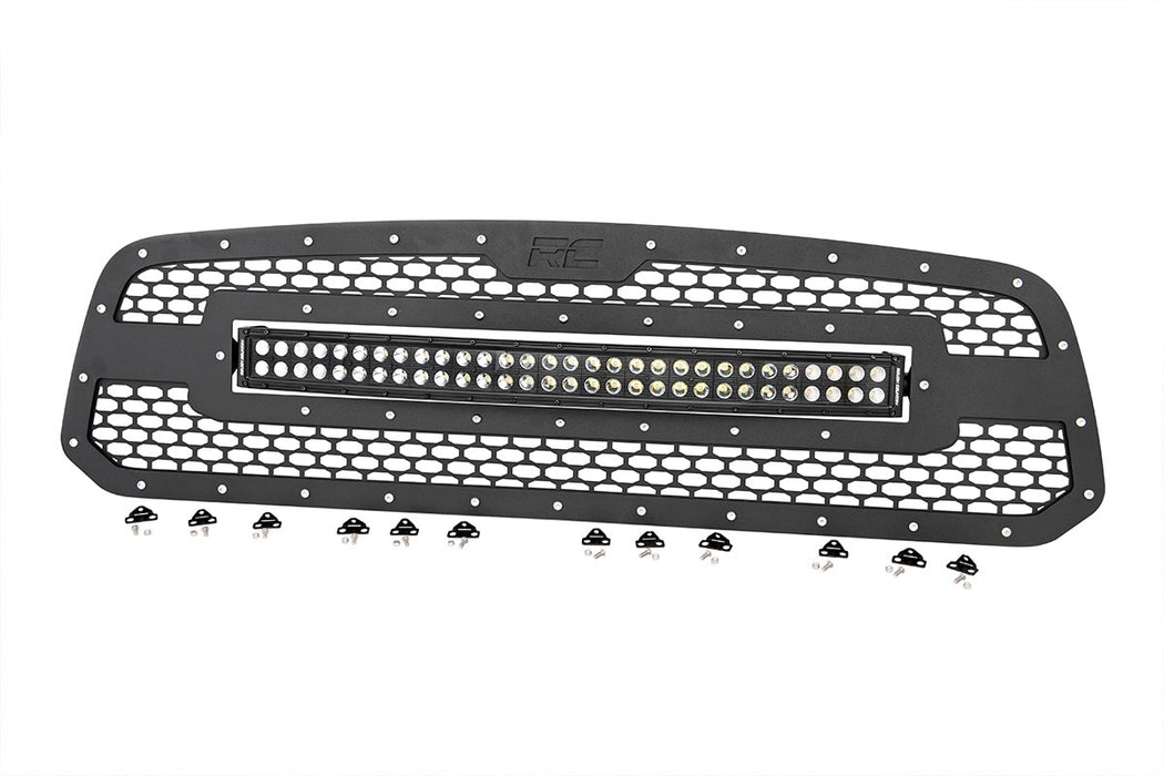 Rough Country 70199 Dodge Mesh Grille w/30 Inch Dual Row Black Series LED 13-18 RAM 1500 Rough Country - Truck Part Superstore