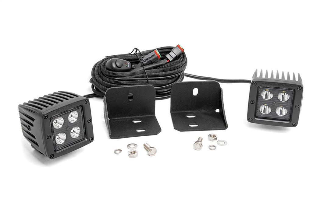 Rough Country 71011 Can-Am Defender Rear Facing 2 Inch Black-Series LED Kit 16-20 Defender Rough Country - Truck Part Superstore