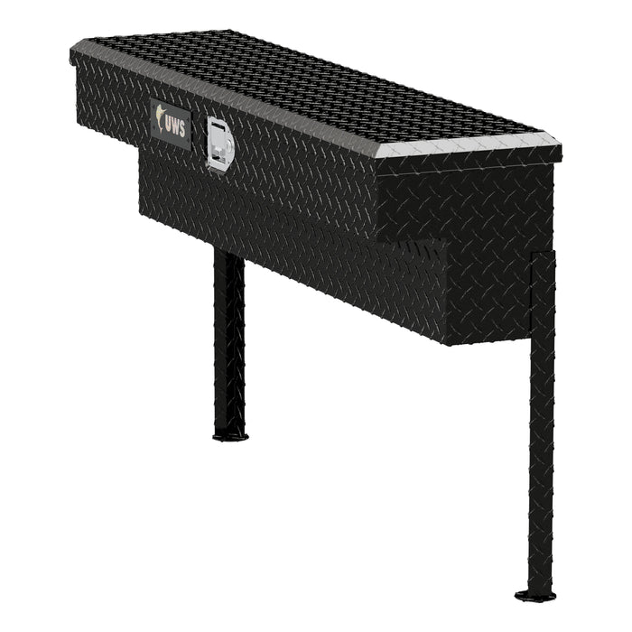 UWS TBSM-48-BLK Gloss Black Aluminum 48in. Truck Side Tool Box (LTL Shipping Only) - Truck Part Superstore